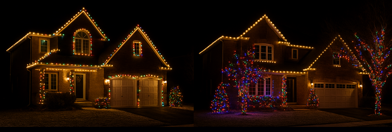 Christmas Lights Installed Home